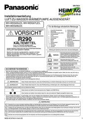 Panasonic WH-WDG05LE5 Installationsanleitung