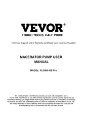 VEVOR FLO500-DE Pro Benutzerhandbuch