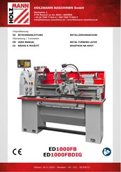 HOLZMANN-MASCHINEN ED1000FB Betriebsanleitung