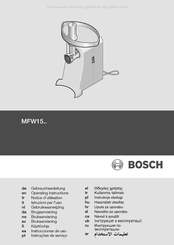 Bosch MFW15 Serie Gebrauchsanleitung