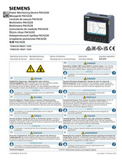 Siemens SENTRON 7KM PAC4220 Betriebsanleitung