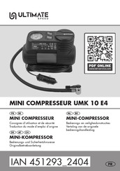 ULTIMATE SPEED UMK 10 E4 Bedienungs- Und Sicherheitshinweise Originalbetriebsanleitung
