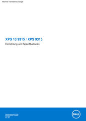 Dell XPS 13 9315 Einrichtung Und Spezifikationen