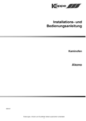 Koppe Akono Installations- Und Bedienungsanleitung