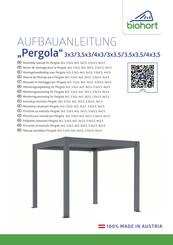 biohort Pergola 3x3 Aufbauanleitung