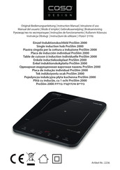 CASO DESIGN ProSlim 2000 Original Bedienungsanleitung