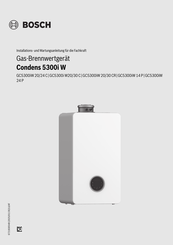 Bosch 7 736 902 111 Installations- Und Wartungsanleitung Für Die Fachkraft