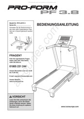 Icon Pro-Form PF 3.8 Bedienungsanleitung