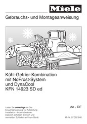 Miele KFN 14923 SD ed Gebrauchs- Und Montageanweisung
