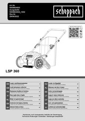 Scheppach LSP-360 Original Bedienungsanleitung