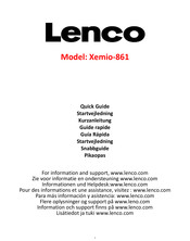 Lenco Xemio-861 Kurzanleitung