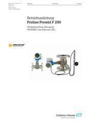 Endress+Hauser Proline Prowirl F 200 Betriebsanleitung