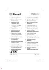 EINHELL 45.017.80 Originalbetriebsanleitung