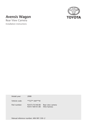 Toyota PZ473-T5140-00 Installationsanleitung
