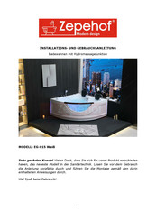 Zepehof EG-015 Installations- Und Gebrauchsanleitung