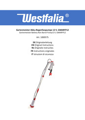 Westfalia Gartenmeister GMARFP12 Originalanleitung