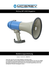 Mcgrey MP-200S Bedienungsanleitung