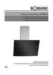 Bomann DU 7606.1 G Bedienungsanleitung, Garantie