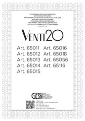 Gessi Venti20 65116 Bedienungsanleitung