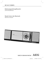 Aeg MC 4417 CD/MP3 Bedienungsanleitung, Garantie