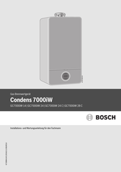 Bosch GC7000iW 28 BC 23/21 Installations- Und Wartungsanleitung Für Den Fachmann