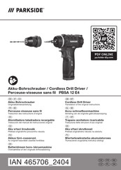 Parkside PBSA 12 E4 Originalbetriebsanleitung