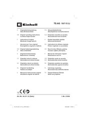 Einhell TE-AG 18/115 Li Originalbetriebsanleitung
