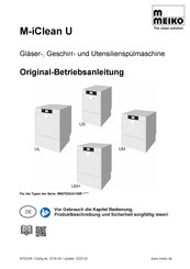 Meiko M007DWUC10M2-30 Originalbetriebsanleitung