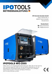 IPOTOOLS MIG-250S Betriebsanleitung