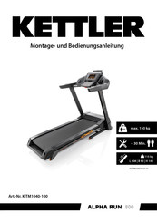 Kettler ALPHA RUN 800 Montage- Und Bedienungsanleitung