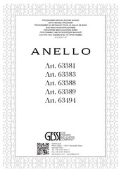 Gessi ANELLO 63381 Bedienungsanleitung