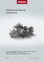 Miele K 7733 E Gebrauchsanweisung