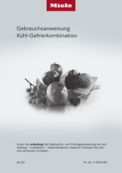 Miele KFN 4898 Serie Gebrauchsanweisung
