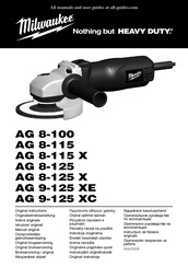Milwaukee AG 8-115 Originalbetriebsanleitung