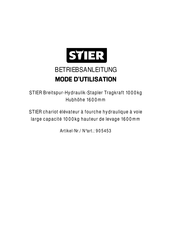 STIER 905453 Betriebsanleitung