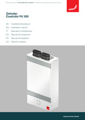 Zehnder ComfoAir Fit 100 Installationshandbuch