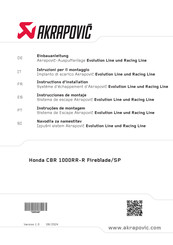 Akrapovic Racing Line Einbauanleitung