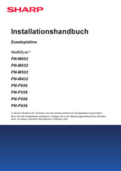 Sharp MultiSync PN-M552 Installationshandbuch