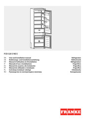 Franke FCB 320 S NE E Bedienungs- Und Installationsanleitung