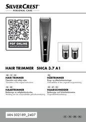Silvercrest SHCA 3.7 A1 Originalbetriebsanleitung