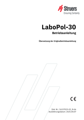 struers LaboPol-30 Betriebsanleitung