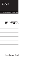 Icom IC-7760 Referenzhandbuch