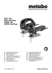 Metabo STE 140 Plus Originalbetriebsanleitung