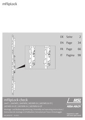 Assa Abloy MSL mFlipLock check 24574PE-SV-TF Montage- Und Bedienungsanleitung
