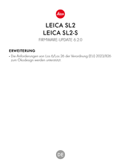 Leica SL2 Firmware-Aktualisierung
