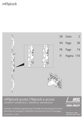 Assa Abloy FlipLock e-access 26576PB-SV Montage- Und Bedienungsanleitung