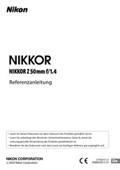 Nikon JMA004DA Referenz-Anleitung
