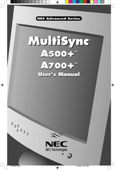 NEC MultiSync A500+ Bedienungsanleitung