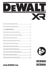 DeWalt XR DCD805S2T Bersetzung Der Originalanweisungen