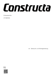 CONSTRUCTA CF1M00050 Gebrauchs- Und Montageanleitung